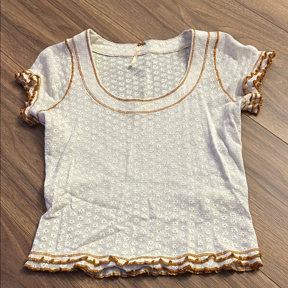 Free People Floral Lace Top